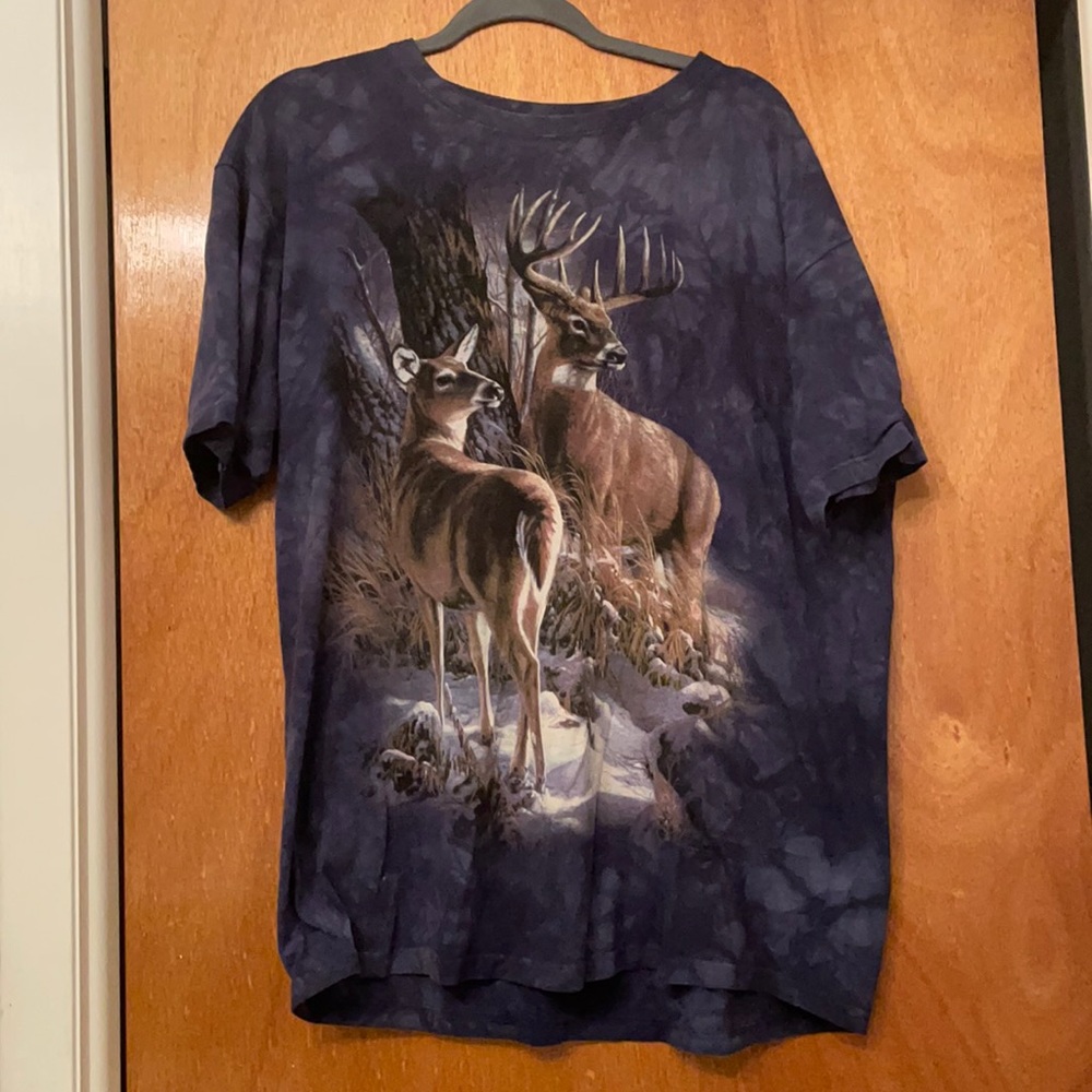 Mens. Badass Bleach Dyed Dear Shirt